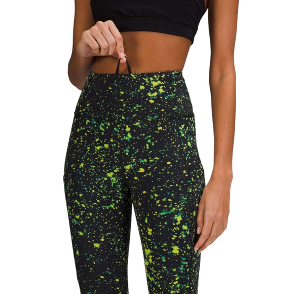 Lululemon Base Pace High Rise Crop 23" Sparks Fly Multi Sz 6 High Waist Nulux - Picture 4 of 14